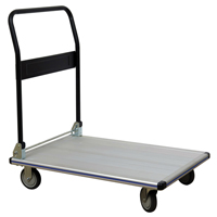 Folding Handle Platform Truck, Aluminum, 550 lbs., 35-1/2" L x 24" W, 35-1/2" High MO206 | Ontario Safety Product