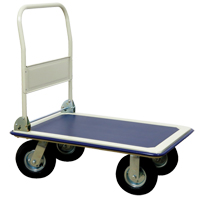 Folding Handle Platform Truck, Steel, 660 lbs., 35" L x 23" W, 43.5" High MO212 | Ontario Safety Product
