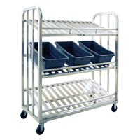 Chariot de pr&eacute;paration, 3 Tiers, 59" la x 67-1/2" h x 26" p, Capacit&eacute; 1000 lb Ontario Safety Products