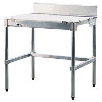 Poly-Top Workbench, 36" W x 24" D x 35-1/2" H, 2000 lbs. Capacity MO499 | Ontario Safety Product