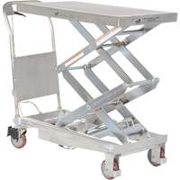 Manual Hydraulic Scissor Lift Table, 35-1/2" L x 20" W, Partial Stainless Steel, 800 lbs. Capacity MO857 | Ontario Safety Product