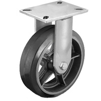 Heavy-Duty Plate Caster, Swivel, 6" (152.4 mm), Rubber, 450 lbs. (204 kg.) MO882 | Ontario Safety Product