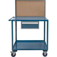 Mobile Service Cart, 2 Tiers, 24" W x 57" H x 40" D, 1200 lbs. Capacity MP084 | Ontario Safety Product