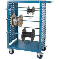 Mobile Wire Spool Cart, Steel, 6 Rod, 21" W x 48" H x 38" D, 1200 lbs. Capacity Ontario Safety Products