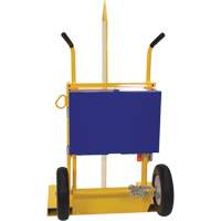 Welding Cylinder Torch Cart, Foam-Filled Wheels, 24" W x 19-1/2" L Base, 500 lbs. MP114 | Ontario Safety Product