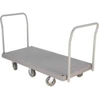 Heavy Duty Plastic Platform Truck, 60" L x 30" W, 3000 lbs. Cap., Polyurethane Wheels Ontario Safety Products
