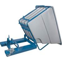 Self-Dumping Hopper, Polyethylene, 1-1/10 cu.yd, Grey Ontario Safety Products