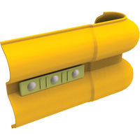 SlowStop<sup>®</sup> FlexRail Guardrail End Cap, Polycarbonate, 9-4/5" L x 13-3/4" H, Yellow MP190 | Ontario Safety Product