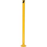 Spring Loaded Bollard, Steel, 42" H x 2-1/8" W, Yellow MP197 | Ontario Safety Product
