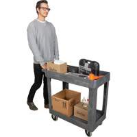 Chariot utilitaire pour l'entretien, 2 tiers, 16-1/2" x 32-1/2" x 34-1/2", Capacit&eacute; 550 lb Ontario Safety Products