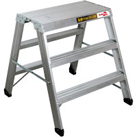 Poste de travail chevalet de sciage portatif, Cadre Aluminium, 12-1/4" p x 36" h Ontario Safety Products