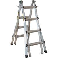 Telescoping Multi-Position Ladder, Aluminum, 300 lbs., CSA Grade 1A MP923 | Ontario Safety Product