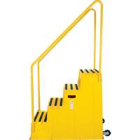 Industrial Step Stool, 4 Steps, 44" x 22-1/4" x 65-1/8" High Ontario Safety Products