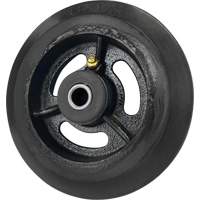 Mold-On Rubber Wheel, 6'' (152 mm) Dia. x 1-1/2" (38 mm) W, 450 lbs. (204 kg.) Capacity Ontario Safety Products