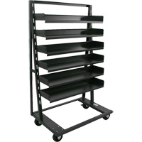 Single-Sided Heavy Duty A-Frame Cart with 6 Trays, 38" x 25" x 63", 2500 lbs. Capacity Ontario Safety Products