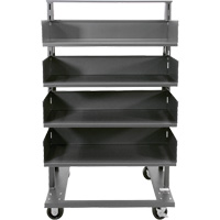 Single-Sided Heavy Duty A-Frame Cart with 4 Large Trays, 38" x 25" x 63", 2500 lbs. Capacity Ontario Safety Products