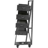 Single-Sided Heavy Duty A-Frame Cart with 4 Large Trays, 38" x 25" x 63", 2500 lbs. Capacity Ontario Safety Products