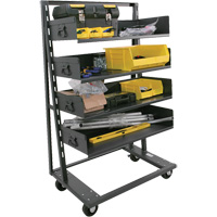 Single-Sided Heavy Duty A-Frame Cart with 4 Large Trays, 38" x 25" x 63", 2500 lbs. Capacity Ontario Safety Products