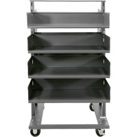 Double-Sided Heavy Duty A-Frame Cart with 8 Large Trays, 38" x 30" x 63", 2500 lbs. Capacity Ontario Safety Products
