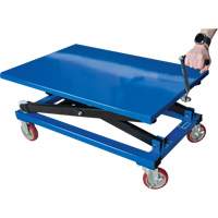 Table &eacute;l&eacute;vatrice manuelle &agrave; ciseaux, 37-3/8" lo x 23-5/8" la, Acier, Capacit&eacute; 660 lb Ontario Safety Products