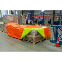 High-Visibility Heavy-Duty Woven Tarp, Polyethylene, Green/Orange, 16' x 20' x 12 mils Ontario Safety Products