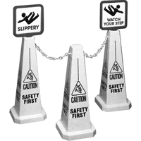 C&ocirc;nes de d&eacute;viation Lamba  Caution , Anglais avec pictogramme Ontario Safety Products