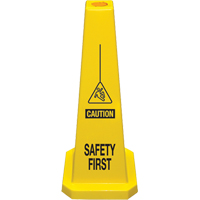 C&ocirc;nes de d&eacute;viation  Safety First , Anglais avec pictogramme Ontario Safety Products