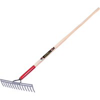 Pro™ Double Back Level Rake, Ashwood Handle, 13-3/4" W, Tempered Steel Blade, 14 Tines ND104 | Ontario Safety Product