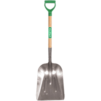 Scoop Shovel, Wood, Aluminum Blade, D-Grip Handle, 29" Length NE161 | Ontario Safety Product
