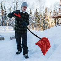 Yukon Snow Shovel, Polypropylene Blade, 18" Wide, Ergonomic D-Grip Handle Ontario Safety Products