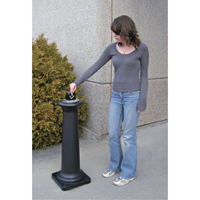 Groundskeeper Tuscan™ Cigarette Waste Collector, Free-Standing, Metal, 1 US gal. Capacity, 38-1/2" Height NI686 | Ontario Safety Product