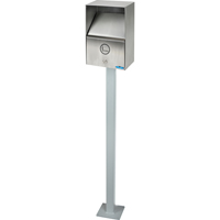 Smoking Receptacles, Wall-Mount, Stainless Steel, 3.3 Litres Capacity, 13-1/2" Height NI743 | Ontario Safety Product