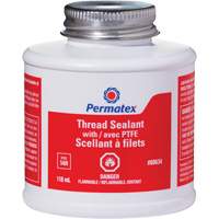 Thread Sealant with PTFE, Brush Top Bottle, 118 ml, -54°C - 150°C/-65°F - 300°F Ontario Safety Products