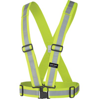 5592 Harnais de s&eacute;curit&eacute; &eacute;lastique, Jaune lime haute visibilit&eacute;, Couleur r&eacute;fl&eacute;chissante Argent, Taille unique Ontario Safety Products