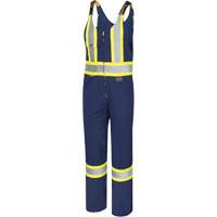 6615T Salopette de s&eacute;curit&eacute;, Poly-coton, 48 (grande taille), Bleu marin Ontario Safety Products