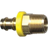 Grip-Tite Male Pipe Hose Fitting, 1/4" x 1/4" Dia, Brass Ontario Safety Products