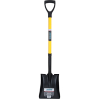 Square Point Shovel, Fibreglass, Tempered Steel Blade, D-Grip Handle, 32-1/2" Long NJ094 | Ontario Safety Product