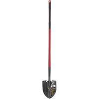 Pro™ Round Point Shovel, Tempered Steel Blade, Fibreglass, Straight Handle NJ247 | Ontario Safety Product