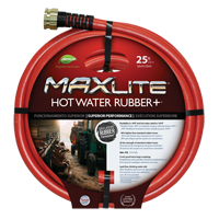 Hot Water Hose, Rubber, 5/8" dia. x 25' L NJ407 | Ontario Safety Product