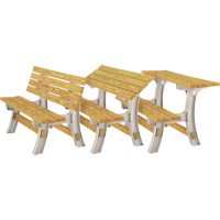 Basics<sup>®</sup> Flip Top Park Bench / Table, Plastic, 96" L x 26" W x 34" H, Sand NJ438 | Ontario Safety Product