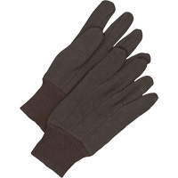 Classic Jersey Gloves, One Size, Brown, Unlined, Knit Wrist Ontario Safety Products