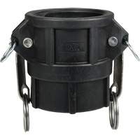 Cam & Groove Coupler, Polypropylene, Type D, 3", Female NPT, 60 PSI Ontario Safety Products