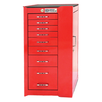 Armoire mobile de s&eacute;rie PRO+, 8 tiroirs, 19" la x 19" p x 36-1/2" h, Rouge Ontario Safety Products