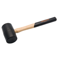 Rubber Mallet, 1.5 lbs., Wood Handle, 13" L NKE116 | Ontario Safety Product
