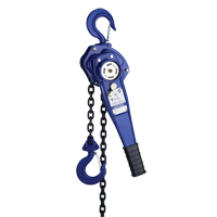 Lever Hoist, 3' Lift, 500 lbs. (0.25 tons) Capacity, Not Included Chain NJI182 | Ontario Safety Product