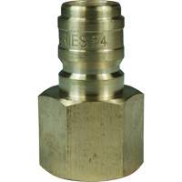 DQC E-Series Straight Through Interchange Plug, Brass, 3/4", Female NPTF, 1700 PSI Ontario Safety Products