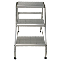 Aluminum Step Stand, 3 Steps, 34-9/16" x 22-13/16" x 30" High NKH898 | Ontario Safety Product