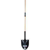 Round Point Shovel, Tempered Steel Blade, Hardwood, Straight Handle NN244 | Ontario Safety Product