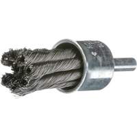 Knot Wire End Brush, 1" Dia., 0.02" Wire Dia., 1/4" Shank Ontario Safety Products
