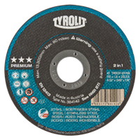 Premium 2 In 1 Thincut Cut-Off Wheel, 4-1/2" x 0.045", 7/8" Arbor, Type 1, Aluminum Oxide, 13300 RPM Ontario Safety Products